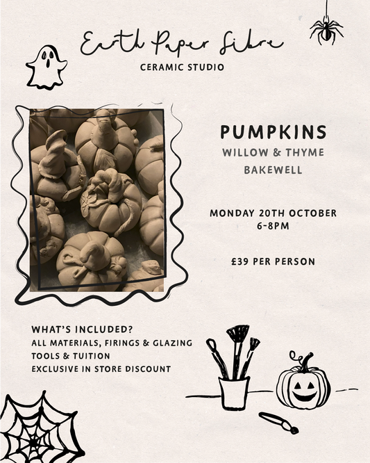 Ceramic Pumpkin Workshop at Willow and Thyme