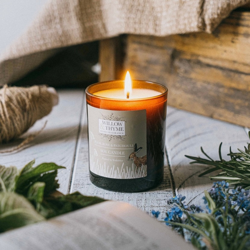 Plum, Rose and Patchouli Candle